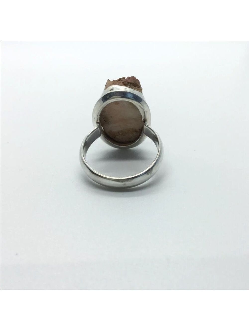 DRUZY RAW GEMSTONE STERLING SILVER RING - Picture 8 of 10